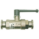 NW/KF 2-way ball valves, brass, nickel plated