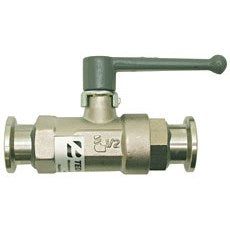 NW/KF 2-way ball valves, brass, nickel plated