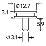 SEM specimen mounts, pin mount