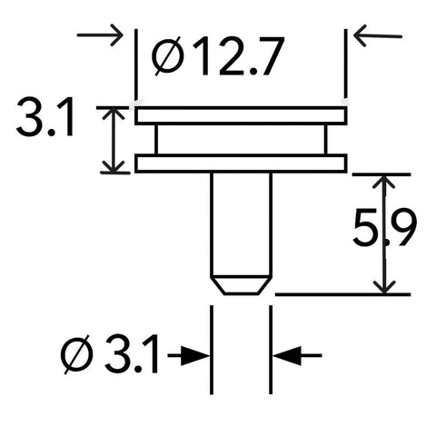 SEM specimen mounts, pin mount