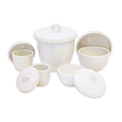 Porcelain crucibles with lid