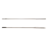Micro spatulas, narrow spoon with angled end, stainless steel