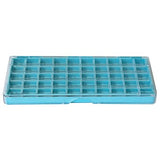 Polystyrene storage boxes with hinged cover, 50 compartment