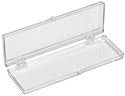 Small rectangular storage boxes, clear polystyrene