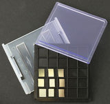 Conductive black plastic sample storage trays and lids, anti-static