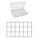 Large clear storage boxes with compartments, PS