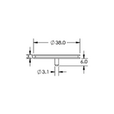 SEM medium specimen mounts, short pin mount