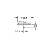 Brass SEM specimen mounts, pin mount