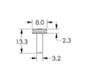 Serial block-face EM specimen mounts for Thermo Scientific VolumeScope, pin mount