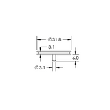 SEM medium specimen mounts, short pin mount