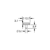 SEM forensic sampling specimen mount, short pin mount
