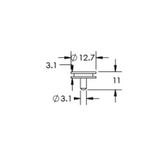 SEM forensic sampling specimen mount, pin mount