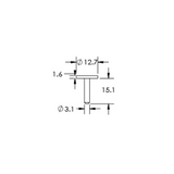 SEM specimen mounts for AMRAY, pin mount