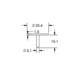 SEM specimen mounts for AMRAY, pin mount