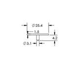 SEM specimen mounts for AMRAY, pin mount