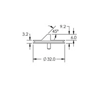 SEM 45/90 deg. specimen mount, pin mount