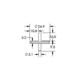 SEM double 90 deg. specimen mounts, pin mount