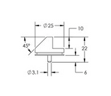 SEM 45/90 deg. specimen mounts, pin mount