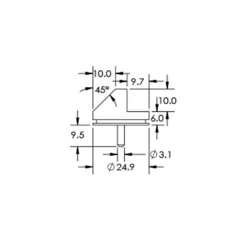 SEM 45/90 deg. specimen mount, pin mount
