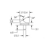 SEM low profile double pre-tilt FIB mounts, short pin mount