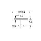 Carbon SEM specimen mounts, pin mount