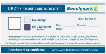 UV-C indicator cards and stickers
