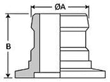 NW/KF hose adapters (weld flange), aluminium