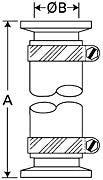 NW/KF hose flanges with wire reinforced PVC vacuum hose