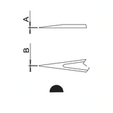 Dumont electronics epoxy-coated tweezers, style 3C