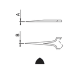 Dumont electronics epoxy-coated tweezers, style 5