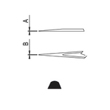 Dumont electronics epoxy-coated tweezers, style AA