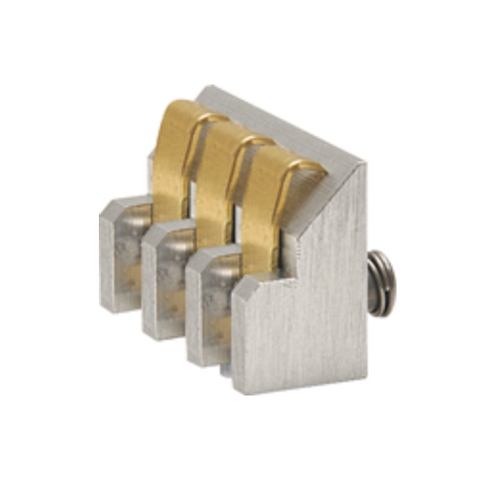 SEM triple 45 deg. thin section specimen clip mount, M4 cylinder