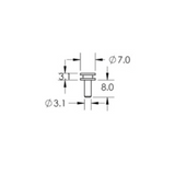 SEM extra small specimen mount, pin mount