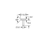 SEM mini specimen mount for AMRAY, pin mount