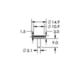 SEM specimen well mount, pin mount