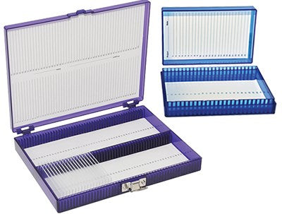 Cryo compatible slide storage boxes, polycarbonate