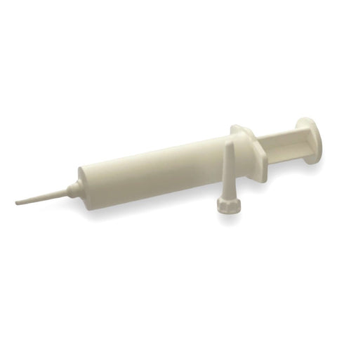 Disposable storage syringes, polyethylene, white