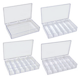 Large clear storage boxes with compartments, PS