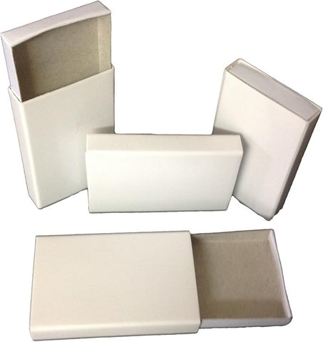 White cardboard slide boxes