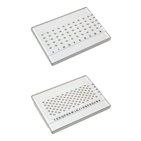 Grid storage box, clear cover, 50 grids