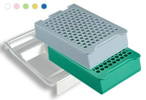 CellPath Super Mega hex acetal polymer embedding cassettes with lid, coloured