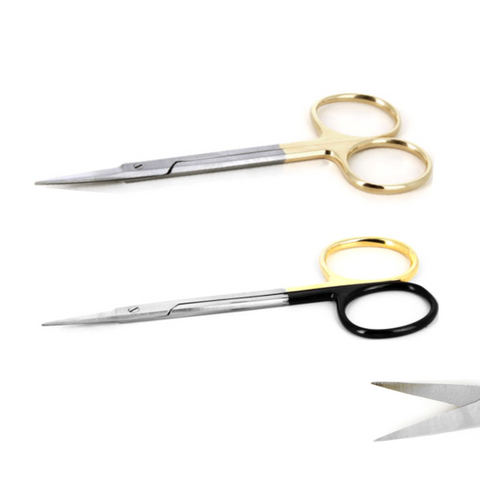 PELCO surgical iris scissors, tungsten carbide blades