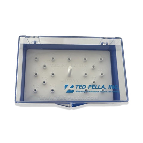 PELCO SEM storage box and holder, pin mount and M4 cylinder