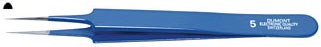 Dumont electronics epoxy-coated tweezers, style 5