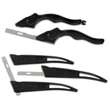 MicroKnife microtome blade handles and attachment tool