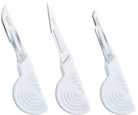 Mini disposable scalpels, non-sterile