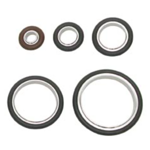 NW/KF centring rings with viton O-ring, SS