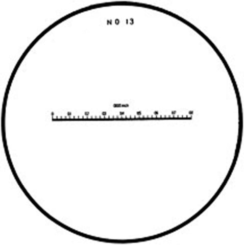 Scale reticles for measuring magnifiers, No. 13