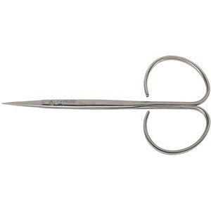 Iris and ligature scissors, straight, stainless steel, 105mm