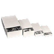 White cardboard slide boxes